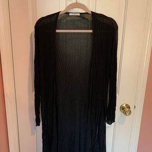 MM. Lafleur The Graham Kimono Sheer Rib Black L